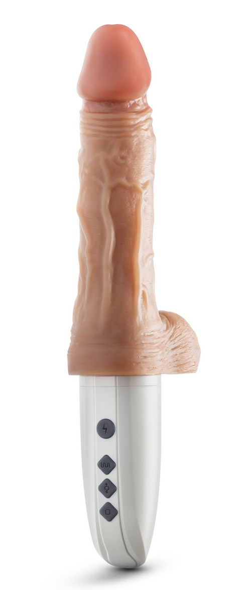 Silicone Dr Hammer 7" thrusting dildo with handle